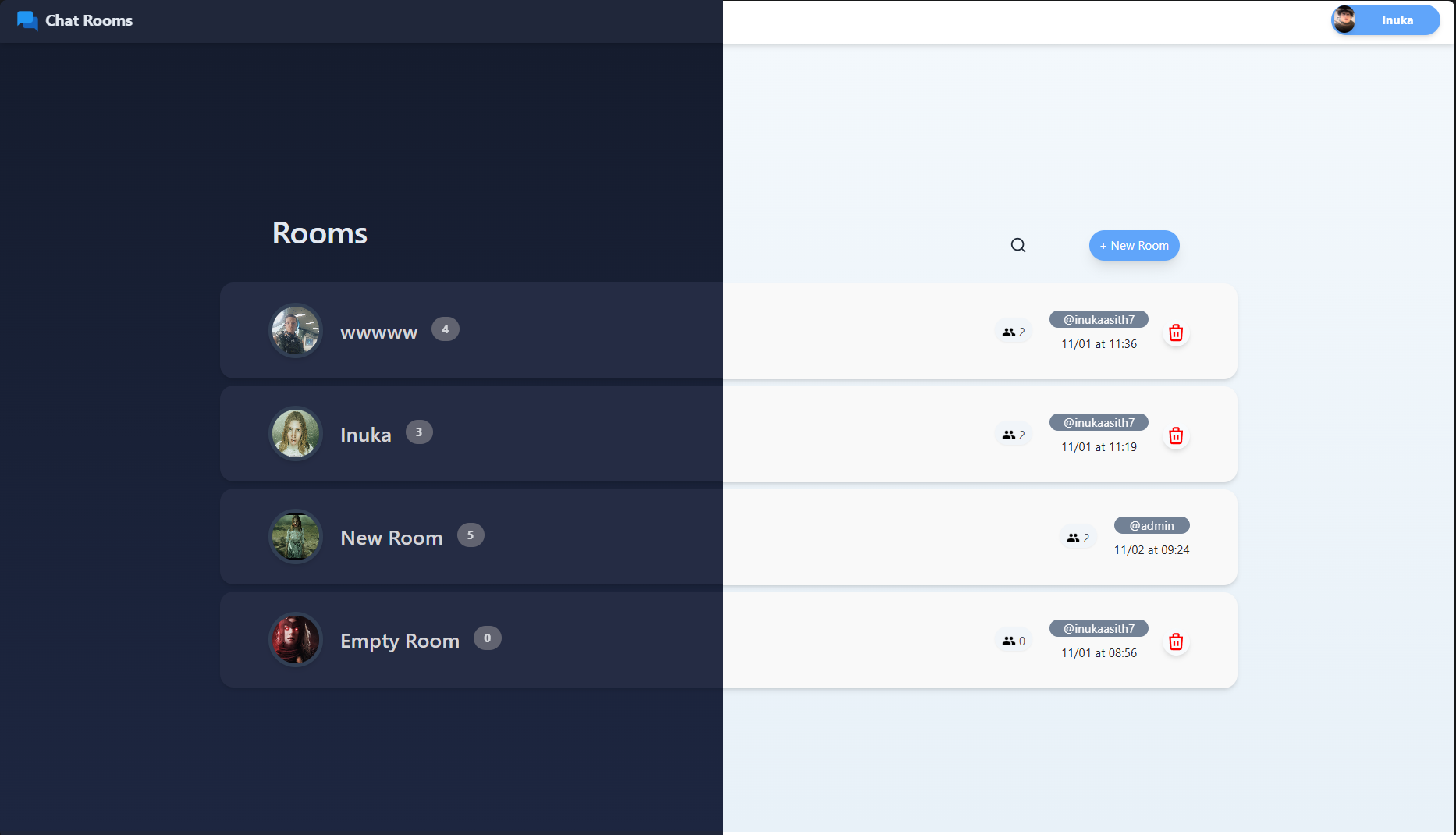 Chat Rooms Project